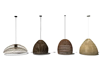Quiet chandelier woven chandelier 3d model