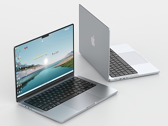 Modern Laptop Apple Laptop 3d model