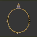 Ornate Golden Crown With Intricate Floral Patterns And Upright Decorative Strips