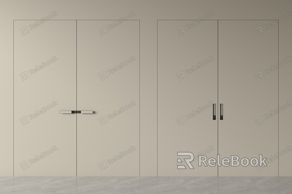 Modern Double Door Minimalist Double Door Invisible Door model