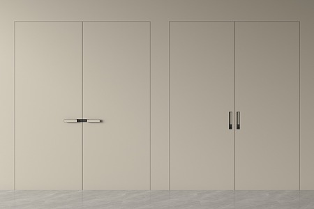 Modern Double Door Minimalist Double Door Invisible Door 3d model