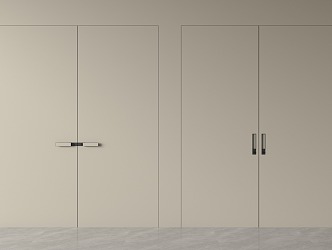 Modern Double Door Minimalist Double Door Invisible Door 3d model