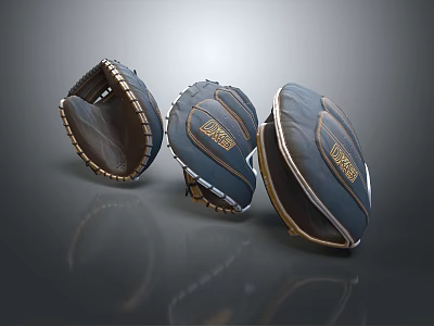 High Quality Professional Baseball Gloves With Stitched Design And Different Styles 3d model