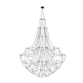 Modern Abstract Chandelier With Intricate Wire Frame Design For Interior Decoration