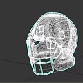 Yellow Football Helmet with Green and White Stripes and F Logo on Front