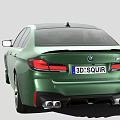 Green Sports Sedan With Aggressive Front Design Sleek Body And Alloy Wheels