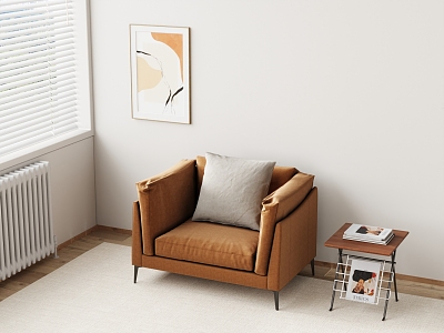 Modern single sofa 3d model