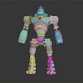 Smart Machine Humanoid Robot With Detailed Metallic Silver Mechanical Structure