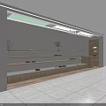 Modern Minimalist Jewelry Store Interior With Display Shelves Plant And Decor