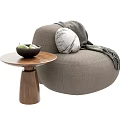 Low table pillow blanket 3d model