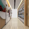 Modern Book Art Interior Design With Filled Bookshelves And Art Decor