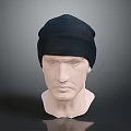 Stylish Black Knitted Beanie Warm Winter Fashion Accessory For Daily Wear
