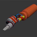 Orange Handle Power Drill Hardware Tool with Metal Components and Ergonomic Grip