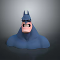 Cartoon Style Blue Batman Bust Decorative Figure For Home Living Decor