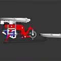 Advanced Spacecraft With White Mesh Solar Wings And Blue Red Components