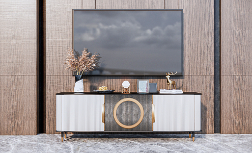 Light Luxury TV Cabinet 3d model