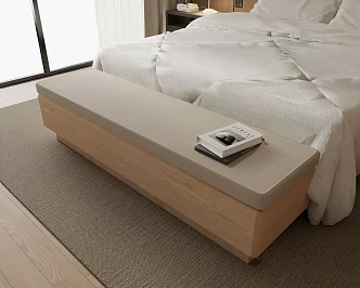 Modern Bed End Stool Bed End Stool 3d model