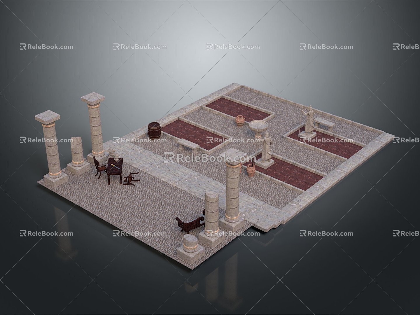 Columns Stone Columns Stone Columns Old Columns Roman Columns Roman Columns Classical Columns Greek Columns 3d model