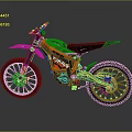 Red and Black KAVU Off Road Motorcycle with Modern Design Details