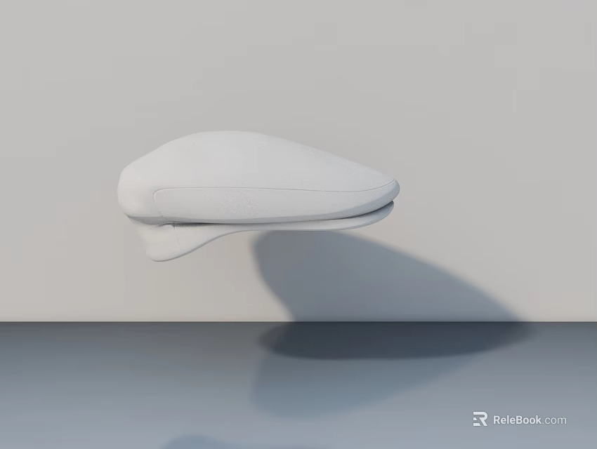 Modern White Hinged Door With Smooth Surface And Minimalist Interior Design 3d model