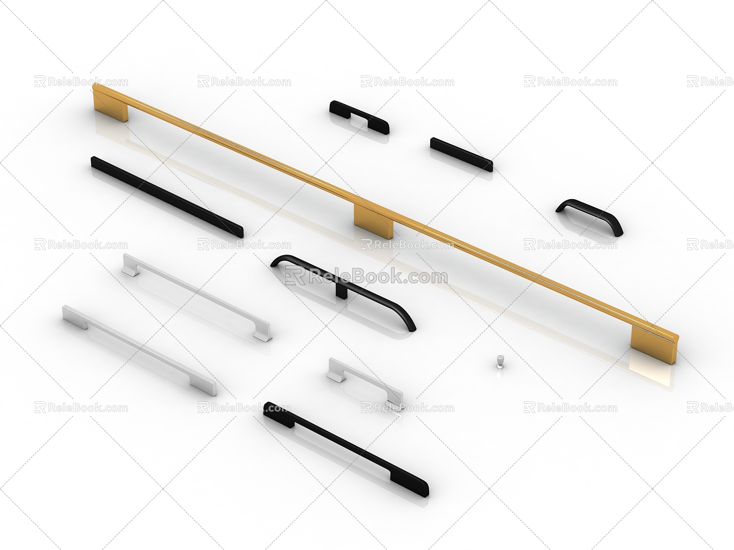 Modern hardware handle classical handle 3d model