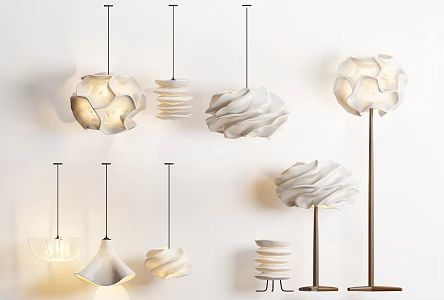 Modern lamp combination chandelier 3d model