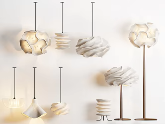 Modern lamp combination chandelier 3d model