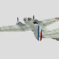 Vintage Fighter Aircraft with Propeller and Round Badges on Wings Gray Body and Classic Design