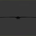 Black Dragon with Large Wings Streamlined Body and Finned Tail Flying Against Gray Gradient Background