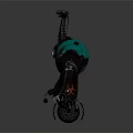 Green Mechanical Robot With Dinosaur Like Biomechanical Creature Design And Claws