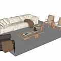Modern Sofa Coffee Table Combination Sofa Coffee Table 3d model