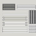 Grille light led strip tube 3d model