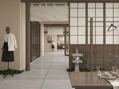 New Chinese Clothing Store 3d model