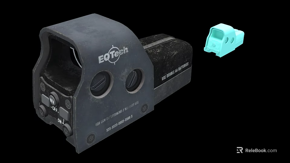 Weapon EOTech Red Dot Sight Tactical Accessory With Spare Part Durable Build And Compact Design 3d model