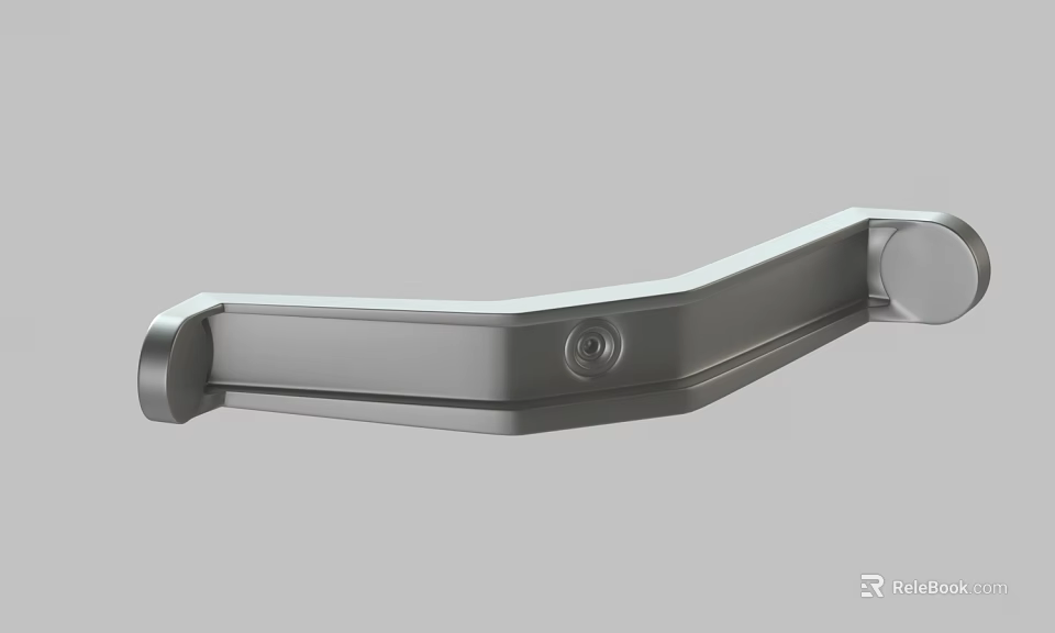 Sleek Metal Mechanical Component 3D Model With Smooth Surface And Screw Detail 3d model 