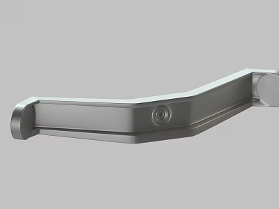 Sleek Metal Mechanical Component 3D Model With Smooth Surface And Screw Detail 3d model