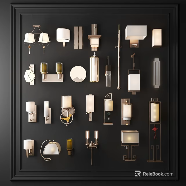 Various Modern Wall Lamps With Different Designs And Decorative Indoor Lighting 3d model