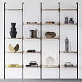 Modern Dark Wooden Desk With Ergonomic Chair Table Lamp Books And Stylish Bookshelf