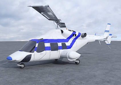 Modern Helicopter 3d model