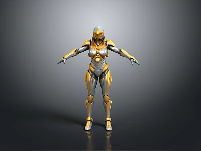 female warrior mecha female mecha future warrior 3d model