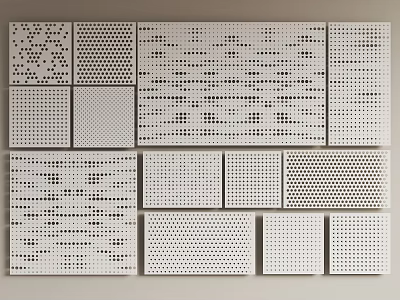 Star Orifice Plate Gradient Orifice Plate Perforated Aluminum Plate Random Orifice Plate Perforated Wall Plate Hollow Plate Perforated Aluminum Plate 3d model