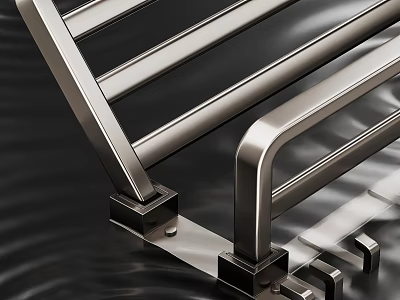 Modern Stainless Steel Bathroom Cabinet Rack With Multi Tiered Storage Shelf Design 3d model