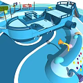 Kids Play Area Design With Winding Tracks Climbing Nets And Interactive Colorful Features