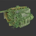 Modern engine old engine racing engine 3d model