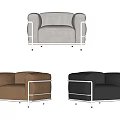 Modern CASSINA Single Sofa Combination 3d model