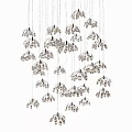 Elegant Crystal Chandelier Design With Multiple Hanging Light Fixtures For Interior Decor