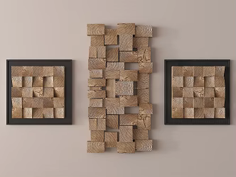 Modern pendant three-dimensional wall decoration 3d model