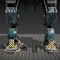 Futuristic Battle Robot With Mechanical Armor And Advanced Weapons System 3d model