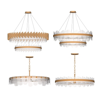 Modern Crystal Chandelier Combination Art Chandelier 3d model