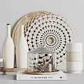 Stylish Kitchenware Collection With Wooden Cutting Board White Ceramic Pitcher Glass Jar Bowl And Spoon